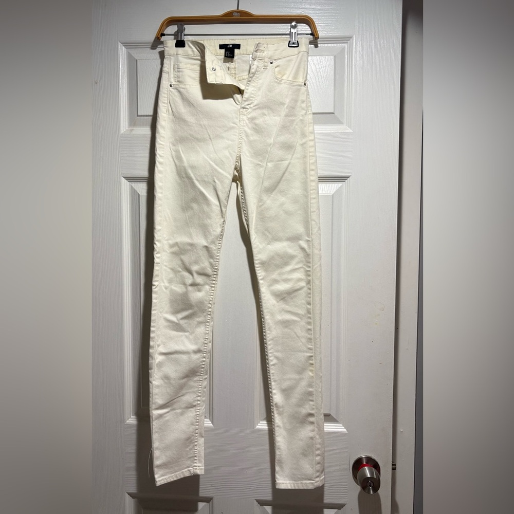 H&M Off-White Skinny Jeans